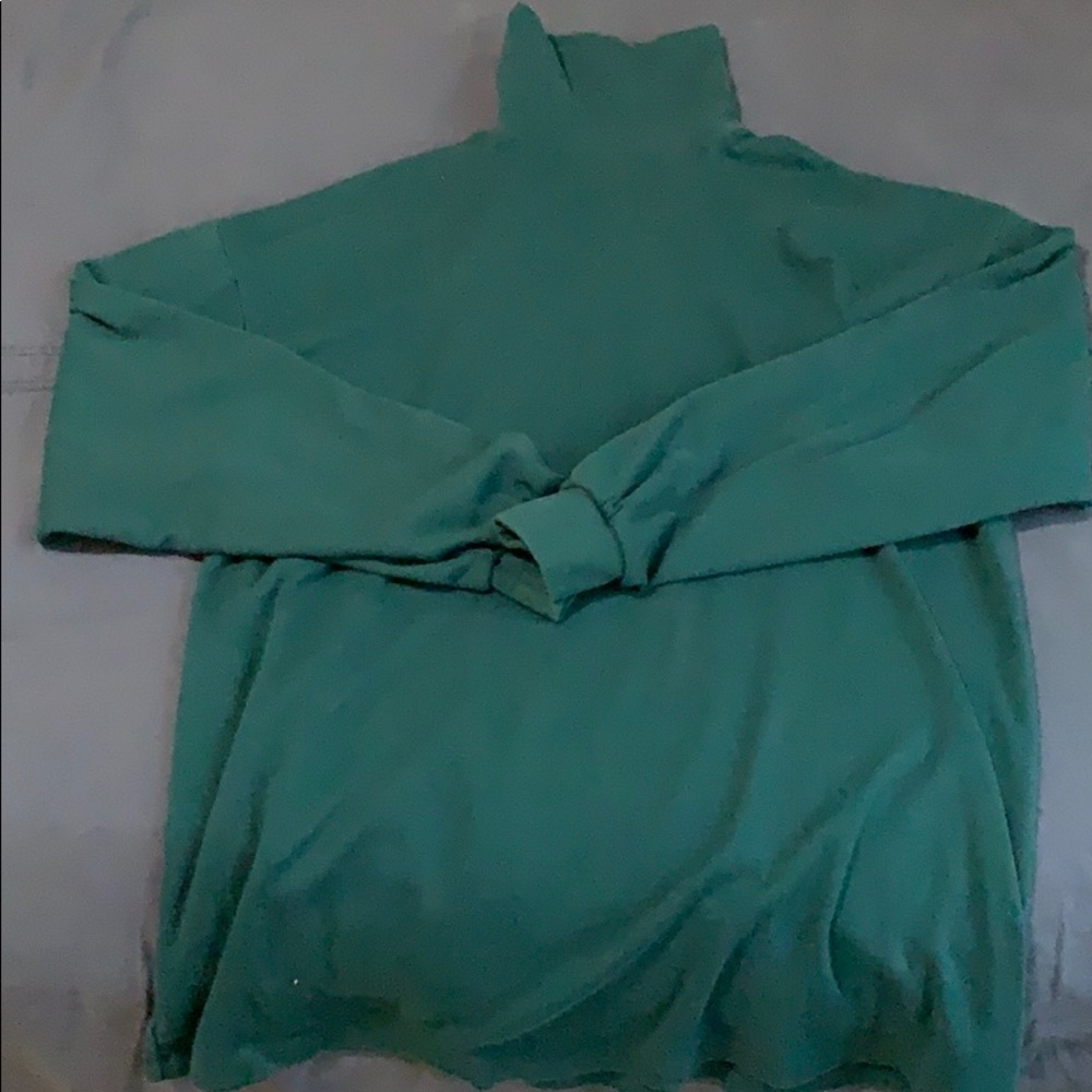 green turtle neck